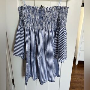 Smocked Striped Tube Dress